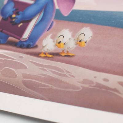 Stitch with Ducks Art Print, Lilo and Stitch