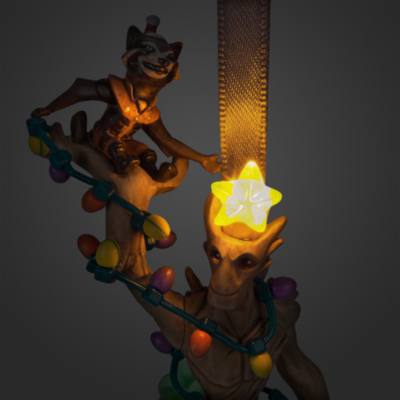 Rocket and Groot Light-Up Living Magic Sketchbook Ornament, Guardians of the Galaxy