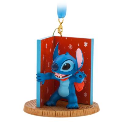 Stitch Christmas Card Sketchbook Ornament, Lilo & Stitch