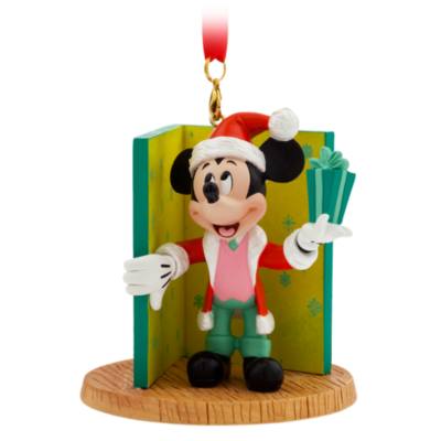 Santa Mickey Mouse Christmas Card Sketchbook Ornament