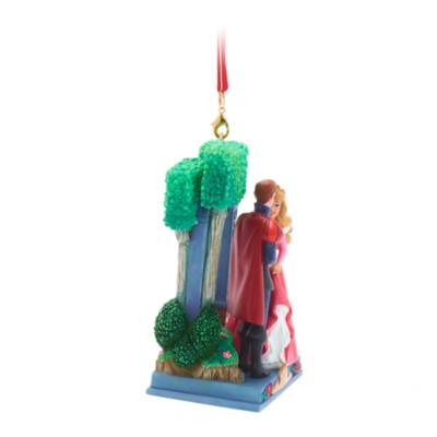 Aurora and Phillip Sketchbook Ornament, Sleeping Beauty, Pink