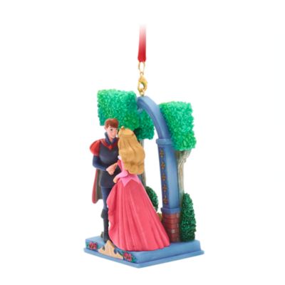 Aurora and Phillip Sketchbook Ornament, Sleeping Beauty, Pink