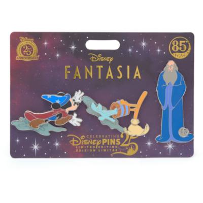 The Sorcerer's Apprentice 3-Piece Pin Set, Fantasia 85th Anniversary