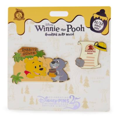 Winnie the Pooh and Gopher 2-Piece Pin Set, Hundred Acre Wood Series, November