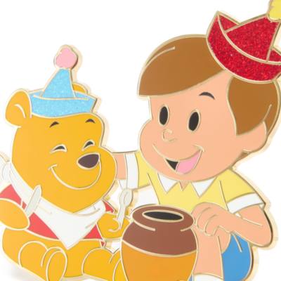Winnie the Pooh and Christopher Robin 2-Piece Pin Set, Hundred Acre Wood Series, December