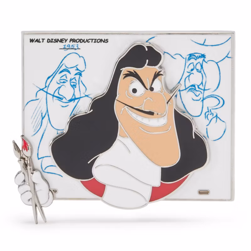 Captain Hook Limited Edition Pin, Peter Pan, Brush of Magic