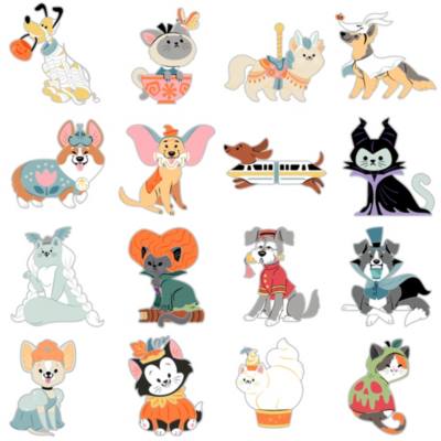 Disney Cats and Dogs Halloween Mystery Pin Set, Limited Release