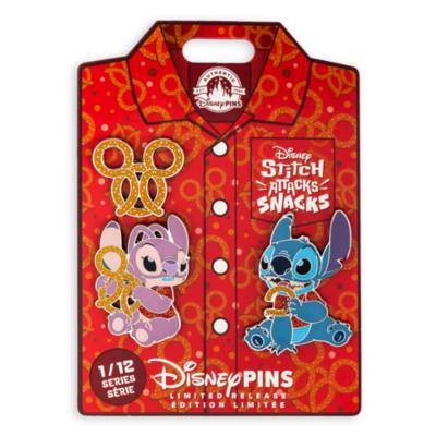 Stitch Attacks Snacks Limited Release Pin Set, Pretzel, January