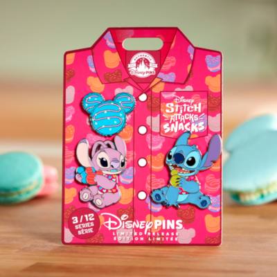 Stitch Attacks Snacks Limited Release Pin Set, Macaron, March
