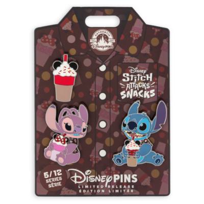 Stitch Attacks Snacks Limited Release Pin Set, Ice Cream Soda, May