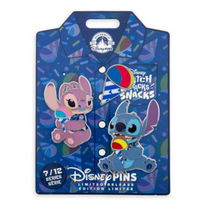 Stitch Attacks Snacks Pin Set, Shaved Ice, July