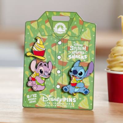 Stitch Attacks Snacks Pin Set, Pineapple Swirl, August