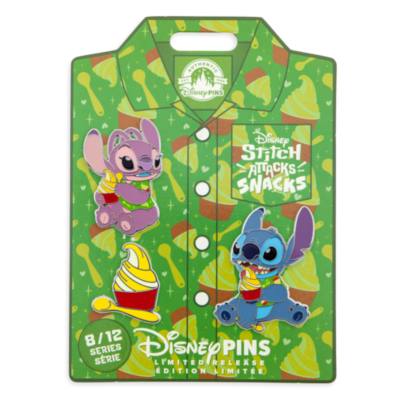 Stitch Attacks Snacks Pin Set, Pineapple Swirl, August