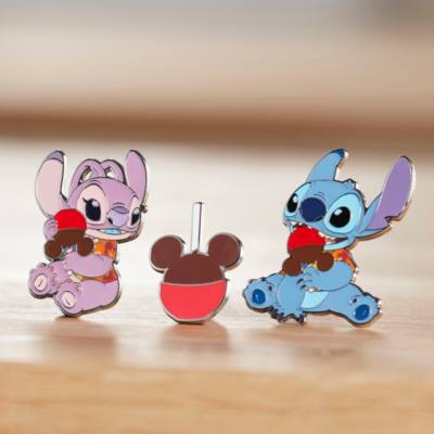 Stitch Attacks Snacks Pin Set, Candy Apple, September