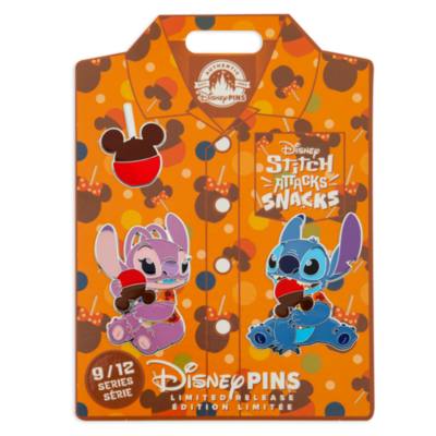 Stitch Attacks Snacks Pin Set, Candy Apple, September