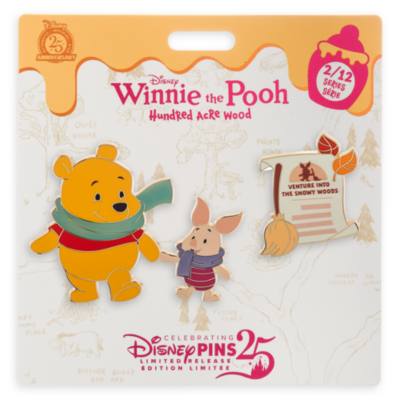 Winnie the Pooh and Piglet 2-Piece Pin Set, Hundred Acre Wood Series, February