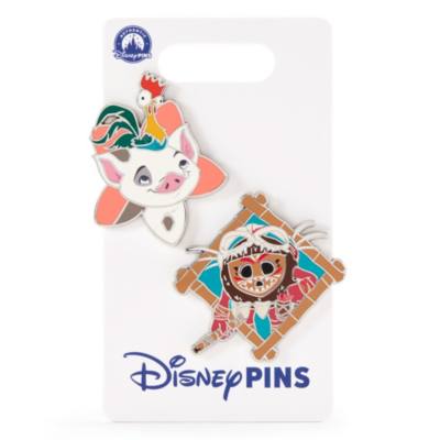 Pua, Heihei and Kakamora 2-Piece Pin Set, Moana