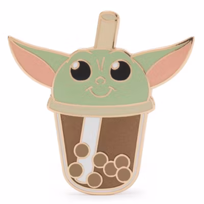 Grogu Boba Tea Pin, Star Wars: The Mandalorian