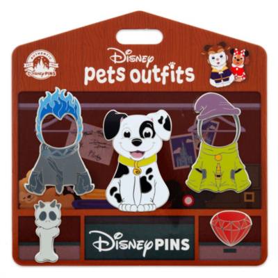 Disney Pets Outfits Patch Pin Set with Hades and Dopey Costumes