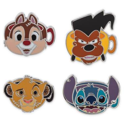 Disney Character Mugs 5-Piece Mystery Pin Blind Pack