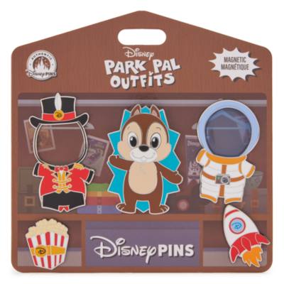 Chip Disney Park Pal Outfits Magnetic Cinema Usher & Astronaut Pin Set