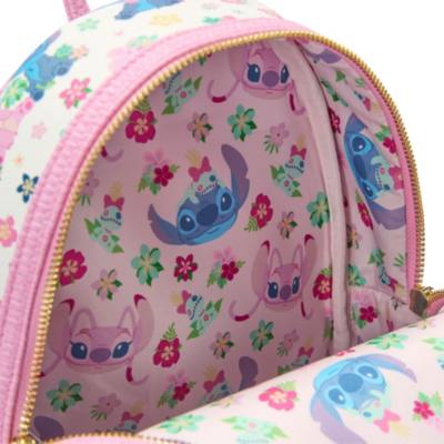 Stitch, Angel and Scrump Loungefly Mini Backpack, Lilo & Stitch