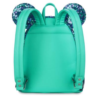 米妮藍色與紫色亮片 Loungefly 迷你背包