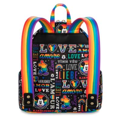 Mickey Mouse Loungefly Mini Backpack, Disney Pride Collection
