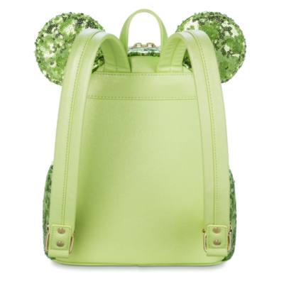 Minnie Mouse Sequined Loungefly Mini Backpack, Tinker Bell Green