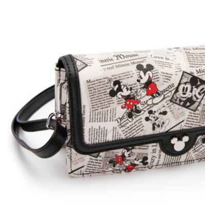 Mickey Mouse Crossbody Bag in Newspaper Print for Adults