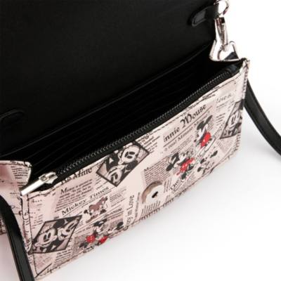 Mickey Mouse Crossbody Bag in Newspaper Print for Adults