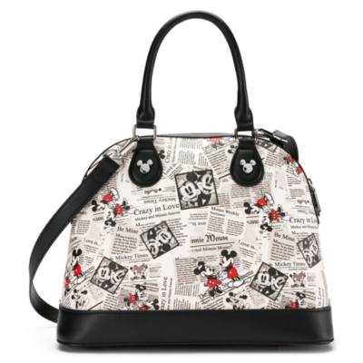 Mickey Mouse Satchel Bag in Newspaper Print for Adults