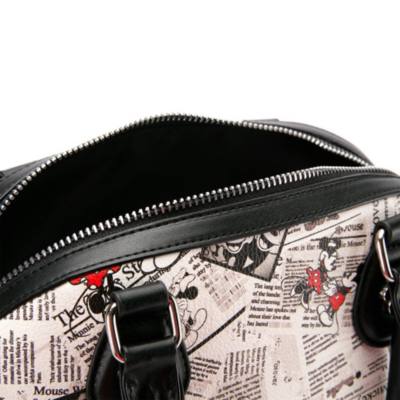 Mickey Mouse Satchel Bag in Newspaper Print for Adults