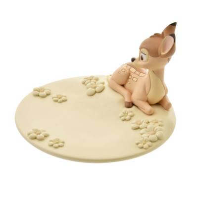 小鹿斑比花朵配飾盤子