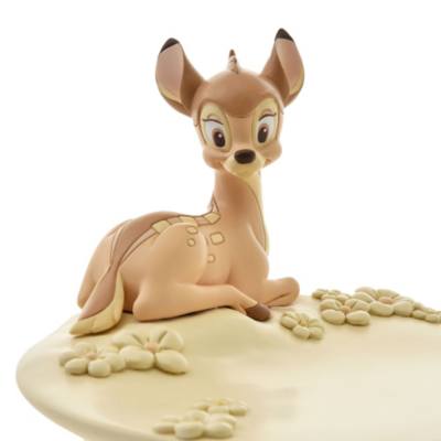 小鹿斑比花朵配飾盤子