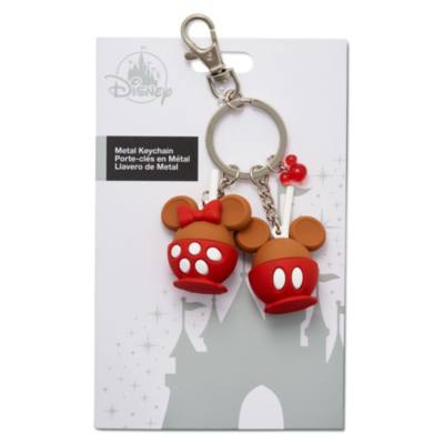 Mickey and Minnie Mouse Candied Apple Keychain