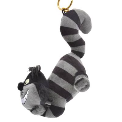 Cheshire Cat Black Plush Keychain, Alice in Wonderland