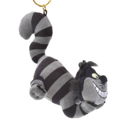 Cheshire Cat Black Plush Keychain, Alice in Wonderland