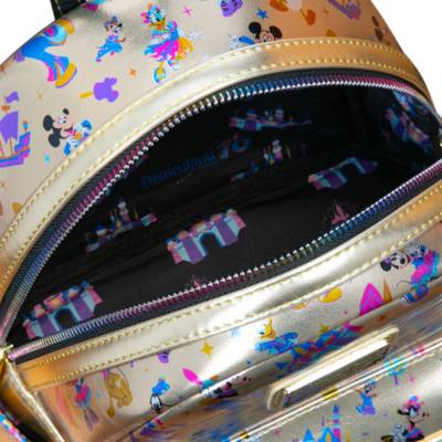 Mickey Mouse and Friends Loungefly Mini Backpack for Adults, Disneyland 70th Anniversary
