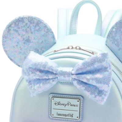 Minnie Mouse Sequined Loungefly Mini Backpack, Winter Blue