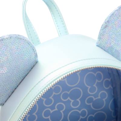 Minnie Mouse Sequined Loungefly Mini Backpack, Winter Blue