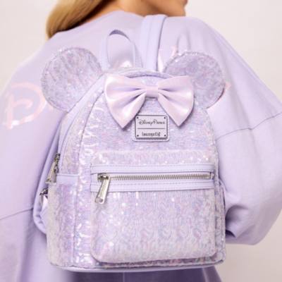 Minnie Mouse Sequined Loungefly Mini Backpack, Opalescent
