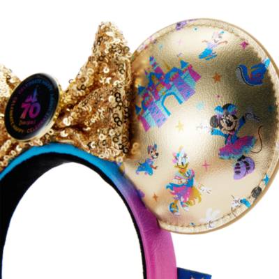 Mickey Mouse and Friends Loungefly Ears Headband for Adults, Disneyland 70th Anniversary