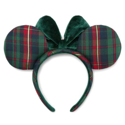 Minnie Mouse Plaid Holiday Ears Headband for Adults