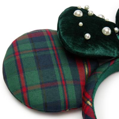 Minnie Mouse Plaid Holiday Ears Headband for Adults