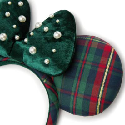 Minnie Mouse Plaid Holiday Ears Headband for Adults