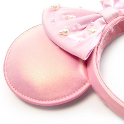 Minnie Mouse Pink Pearled Ears Headband for Adults