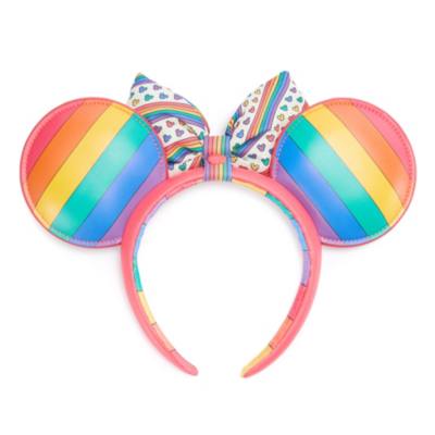 Minnie and Mickey Mouse Ears Headband with Bow for Adults, Disney Pride Collection