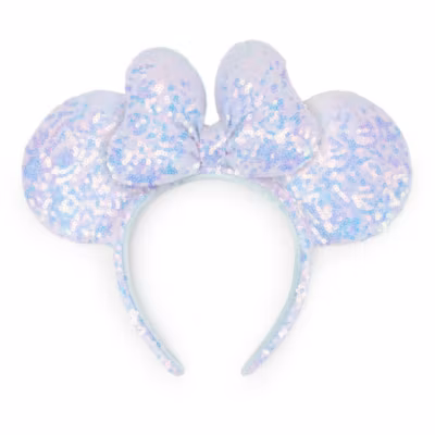 Minnie Mouse Sequin Cotton Candy Ears Headband for Adults