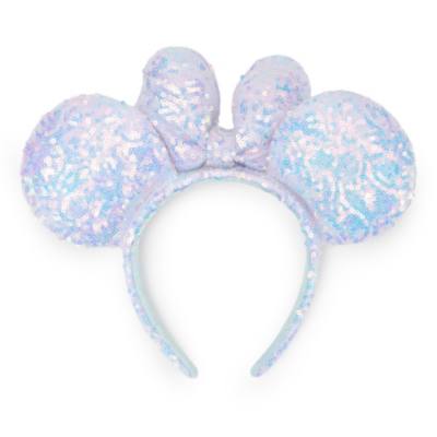 Minnie Mouse Sequin Cotton Candy Ears Headband for Adults